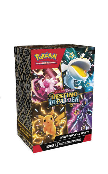 Pokemon Case Sigillato 10 Bundle da 6 Bustine Scarlatto e Violetto Destino di Paldea ITA
